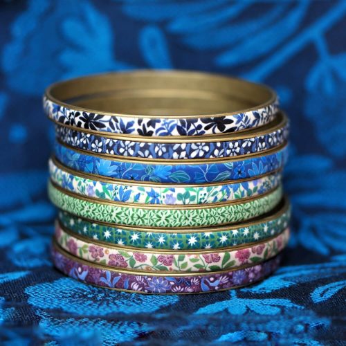 bangles Bracelet jonc au motif coloré sur support en laiton, motif au choix