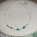 Collier argent perles vertes (3) Collier ras-du cou en argent 925 et perles au dégradé de verts, collection Arolle